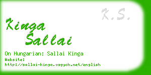 kinga sallai business card